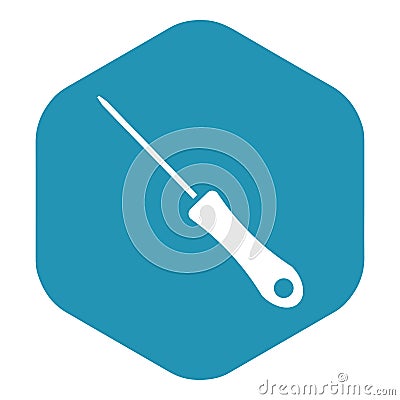 Phillips screwdriver icon. A tool designed for screwing and unscrewing threaded fasteners. Vector Illustration